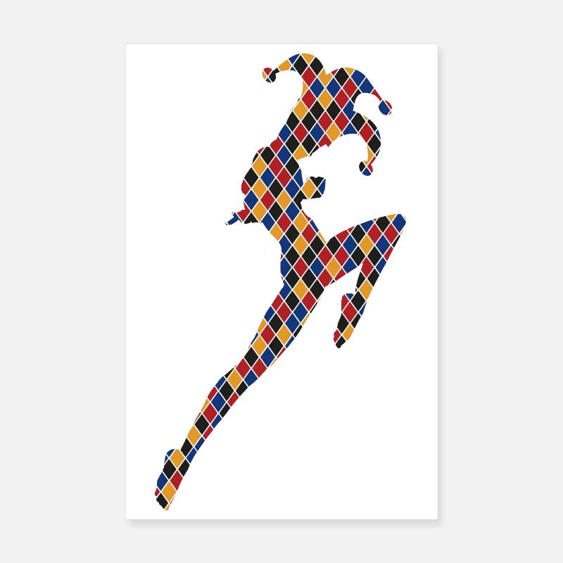 Arlequin - Poster 20 x 30 cm - blanc
