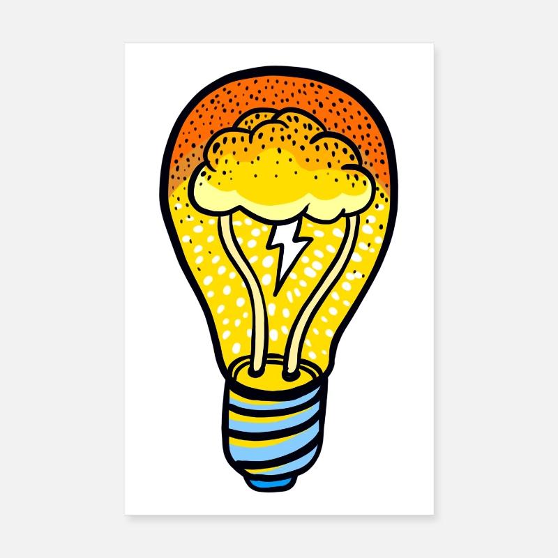 Eco Cloud Bulb Poster 8" x 12" (20x30 cm)