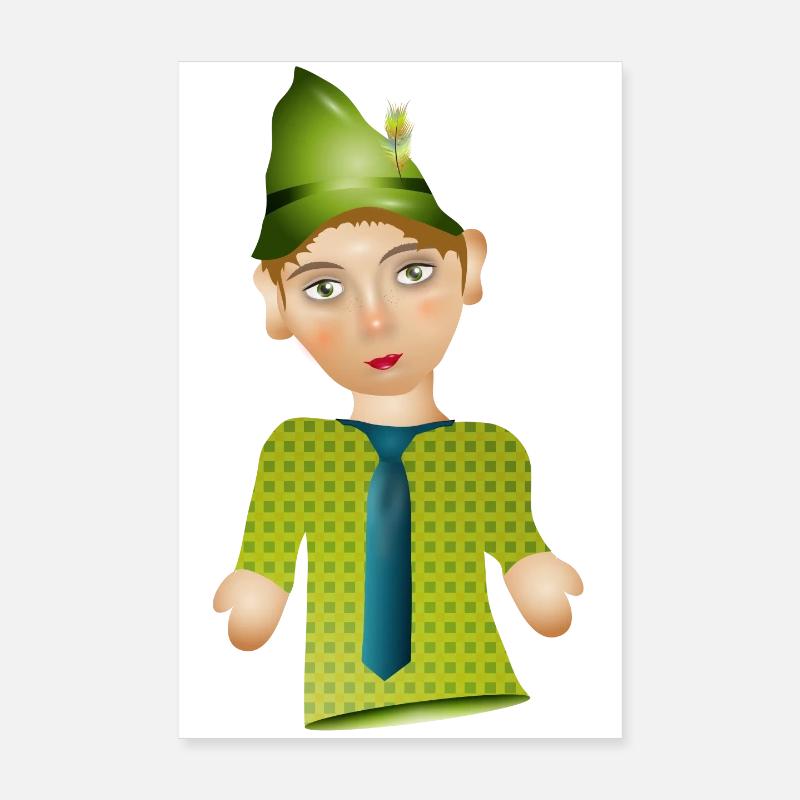 Der Seppel oder auch Seppl als Puppen Figur Poster 20x30 cm