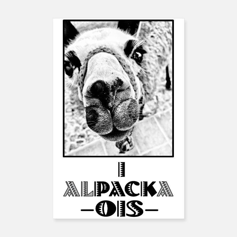 ALPACA - i pack ois - I can do everything - dialect Poster 8" x 12" (20x30 cm)
