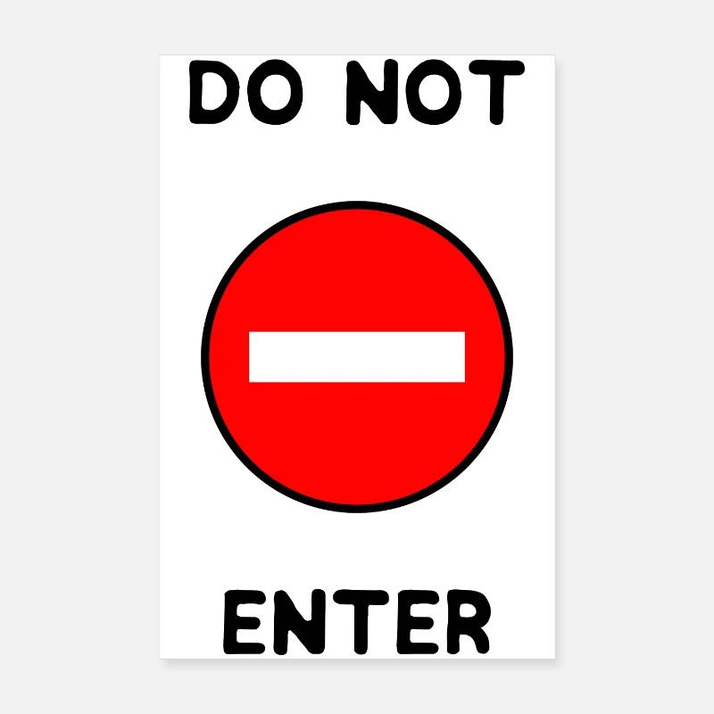 PANEL. DO NOT ENTER. DANGER. HUMOR. FUNNY Poster 8" x 12" (20x30 cm)
