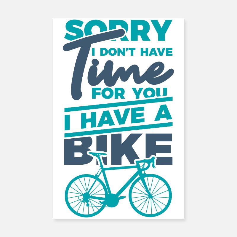 Drôle de dicton de cycliste Poster 20 x 30 cm