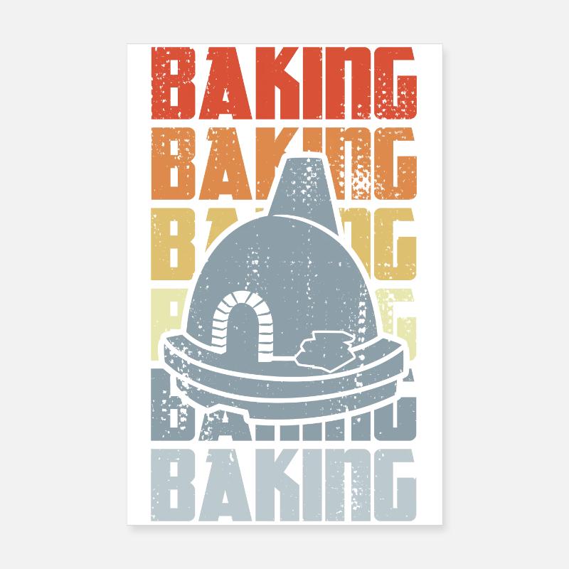 Retro Baking Poster 8" x 12" (20x30 cm)