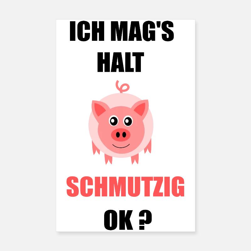 Fasching, Karneval, Kostüm, Schwein Poster 20x30 cm