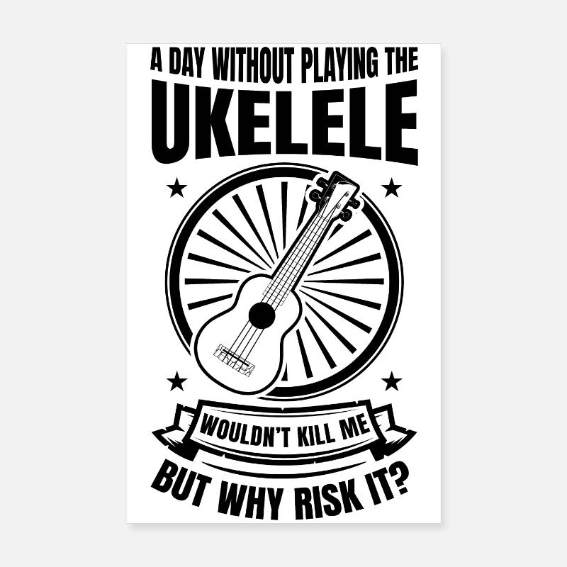 Blague de professeur de ukulélé Poster 20 x 30 cm