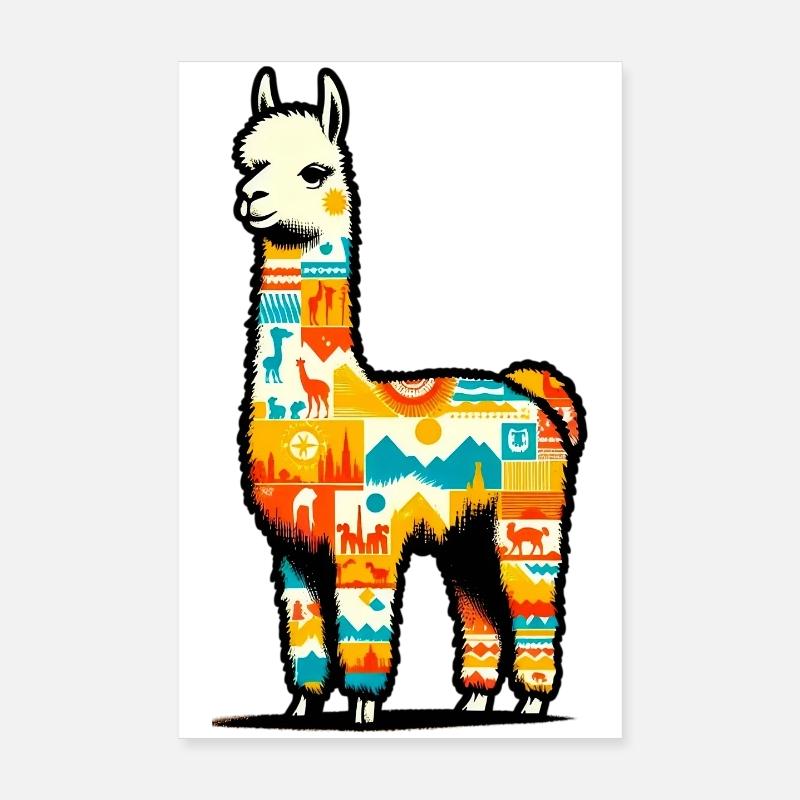 Alpaka Poster 20x30 cm