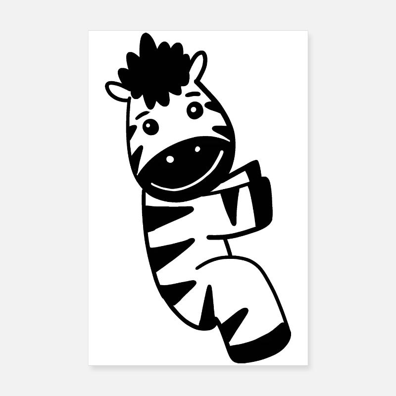 Zebra Tier Poster 20x30 cm