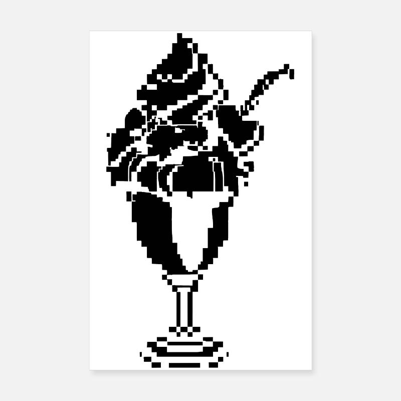 Is-sundae pixels Poster 20x30 cm