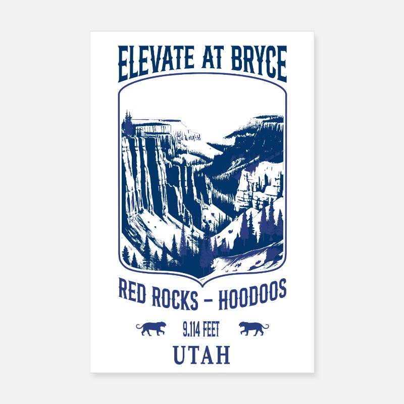 Elevate bei Bryce - Navy Poster 20x30 cm