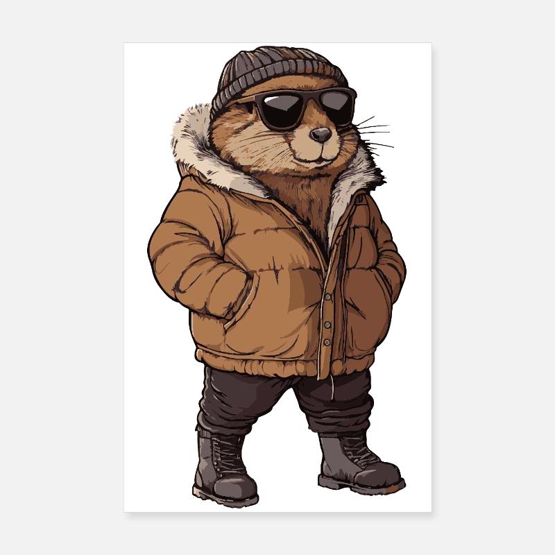 Biber Cool Winter Poster 20x30 cm