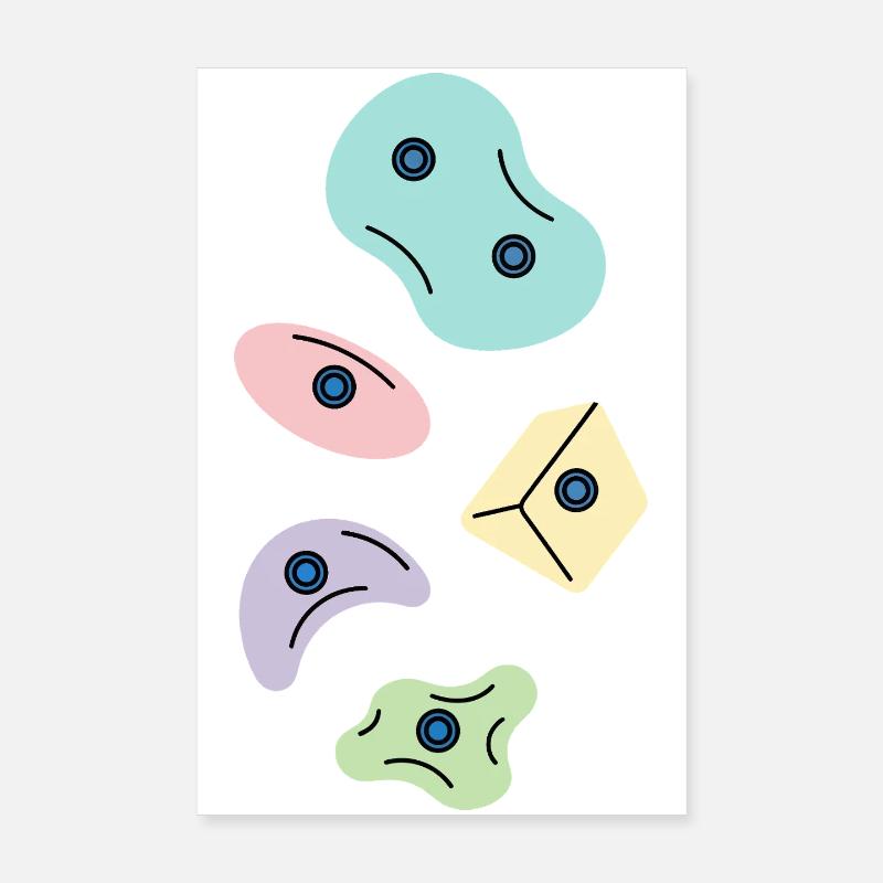 Escalade colorée avec un design de bloc Poster 20 x 30 cm
