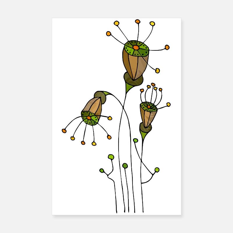 Flowers Poster 8" x 12" (20x30 cm)