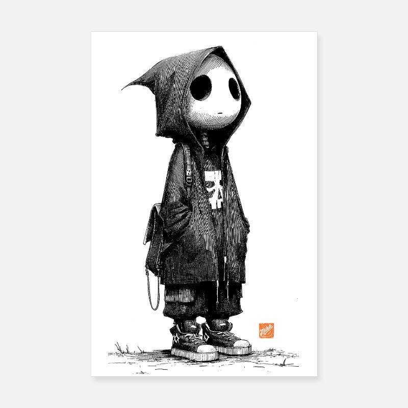 Fantôme Solitaire Poster 20 x 30 cm