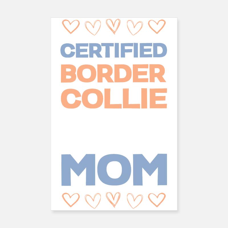Maman certifiée Border Collie Poster 20 x 30 cm