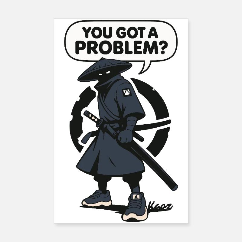 Schatten ninja mit Spruch Poster 20x30 cm