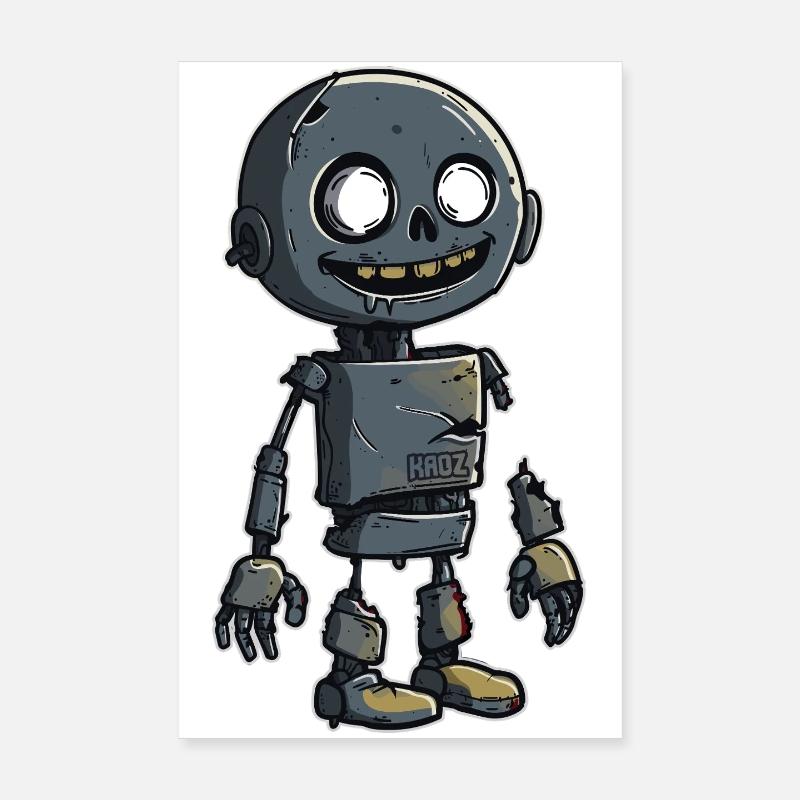 Petit robot zombie à scrap Poster 20 x 30 cm