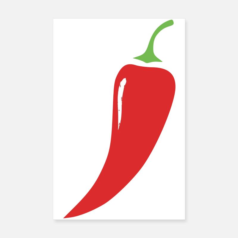 Red Chili Pepper Vegetables Poster 8" x 12" (20x30 cm)