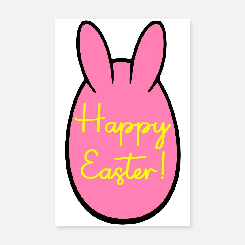 Glædelig påskehare Poster 20x30 cm