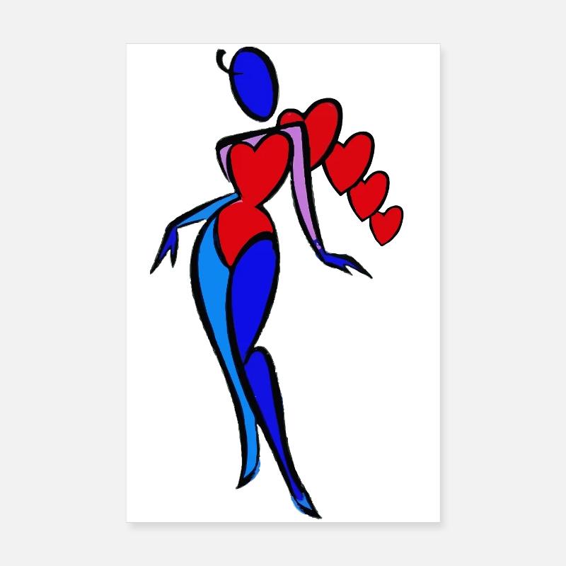 Avec amour, avec amour, avec amour Poster 20 x 30 cm