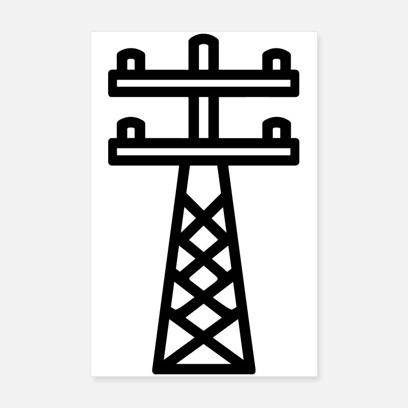 power pole Poster 8" x 12" (20x30 cm)