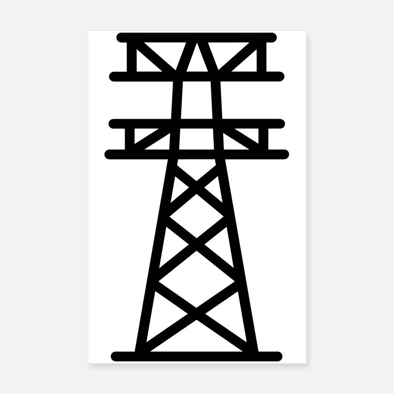 power pole Poster 8" x 12" (20x30 cm)