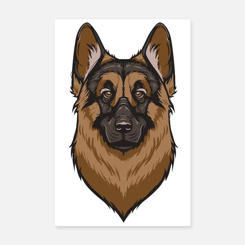 Deutscher Schäferhund Poster 20x30 cm