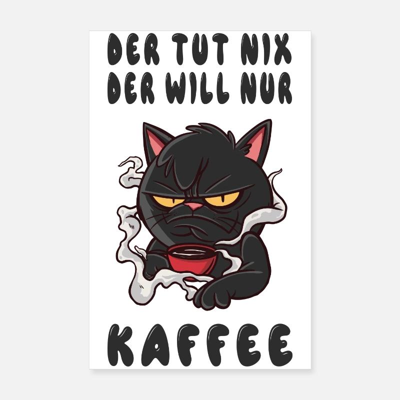 Café Chats Design Poster 20 x 30 cm