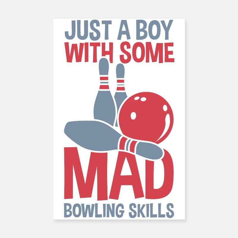 Bowling Boy Poster 8" x 12" (20x30 cm)