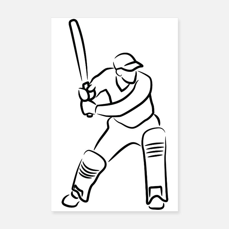 Le gars du cricket Poster 20 x 30 cm