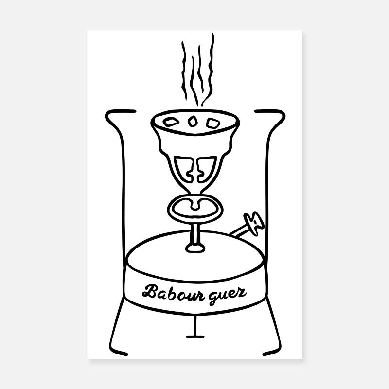 Babour - Poster 20 x 30 cm - blanc