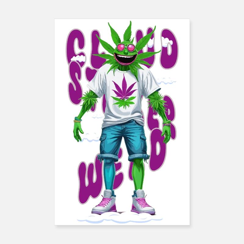 Tempête de nuages Weed Poster 20 x 30 cm