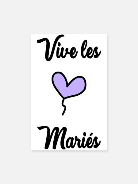 FUTURE MARIEE. EVJF. MARIEE. TEAM. TEAM MARIEE - Poster 20 x 30 cm - blanc - Devant