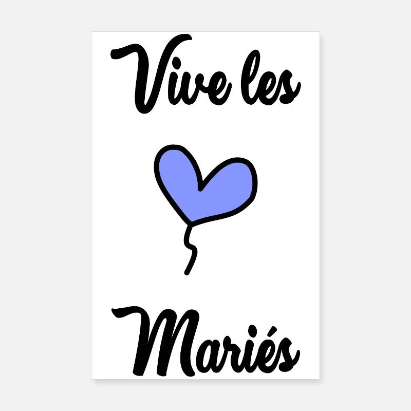 VIVE LES MARIES Poster 20 x 30 cm