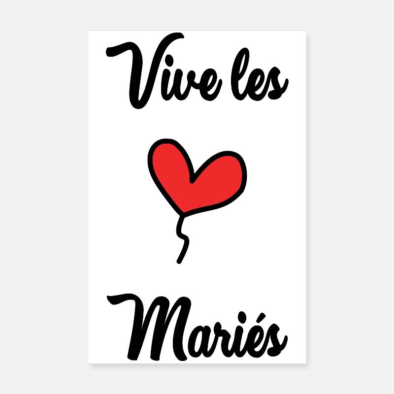 VIVE LES MARIES Poster 20 x 30 cm