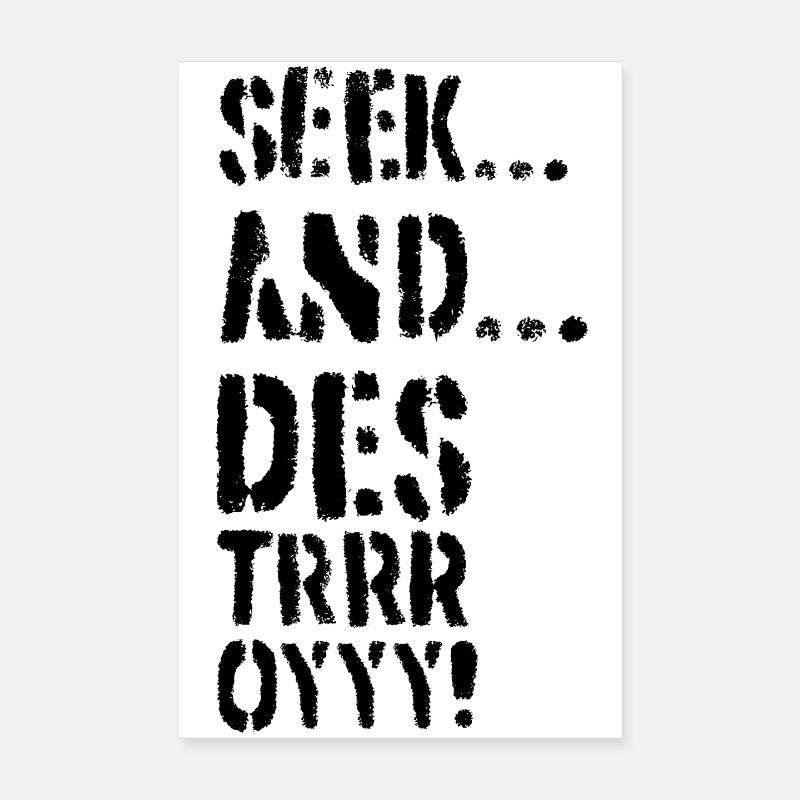 Chercher et détruire - Poster 20 x 30 cm - blanc