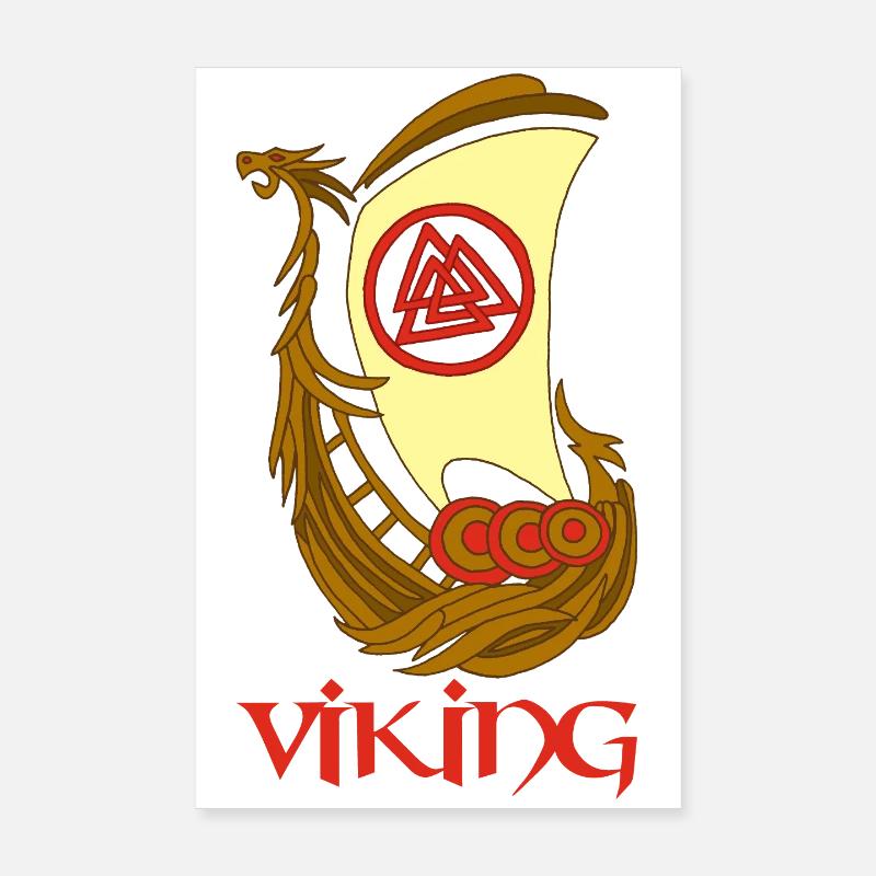 Wikingerschiff Poster 20x30 cm