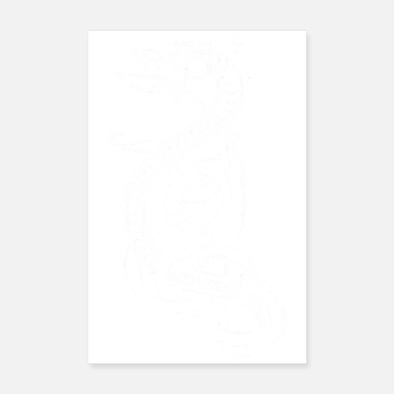 Serpent blanc infini Poster 20 x 30 cm
