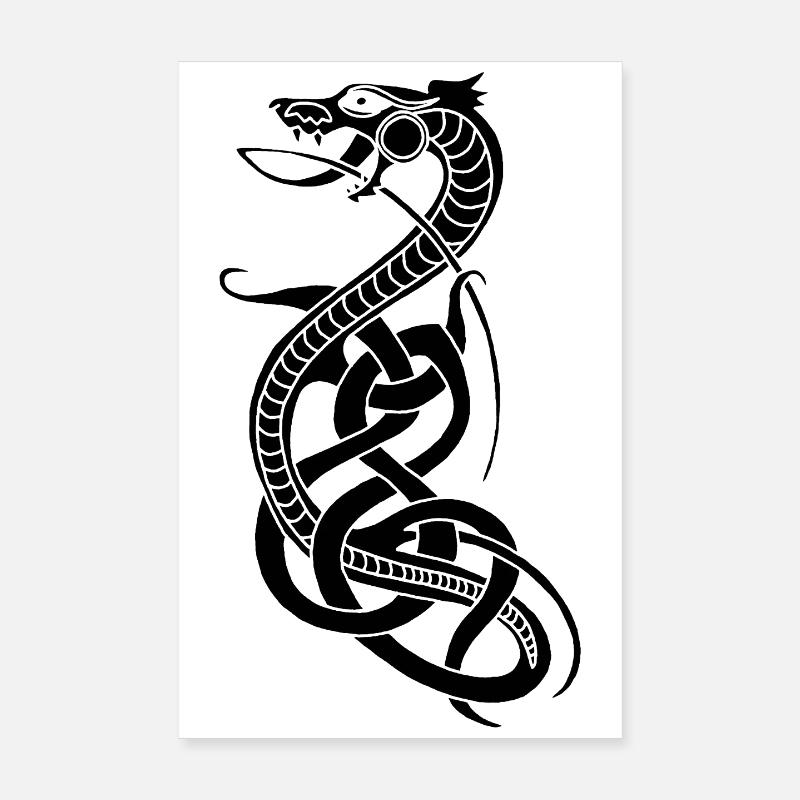 Serpent noir infini Poster 20 x 30 cm