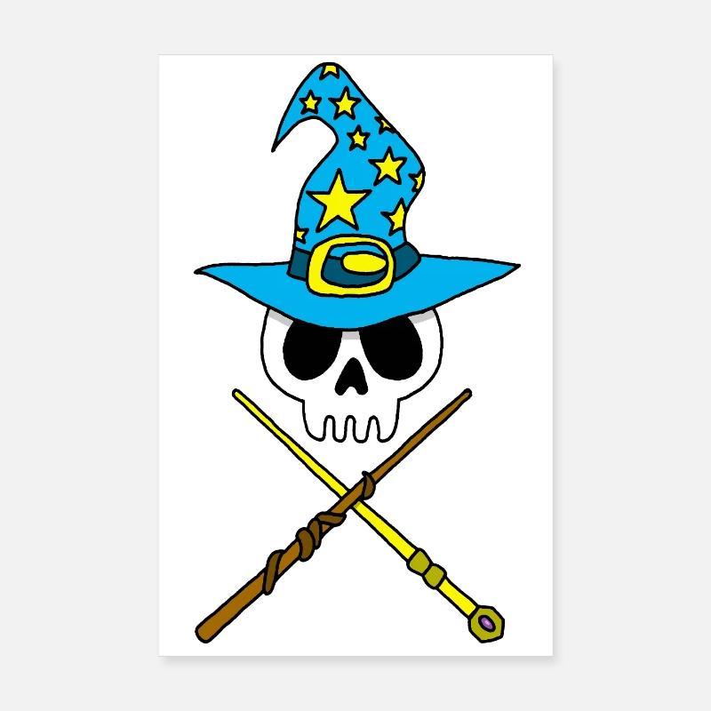 Schädel des Zauberers Poster 20x30 cm