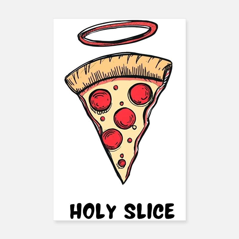 Holy Slice – Pizza BD Rétro Poster 20 x 30 cm
