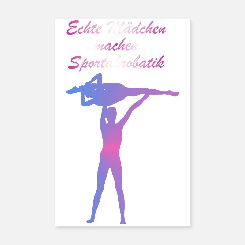 Echte Mädchen Sportakrobatik Poster 20x30 cm