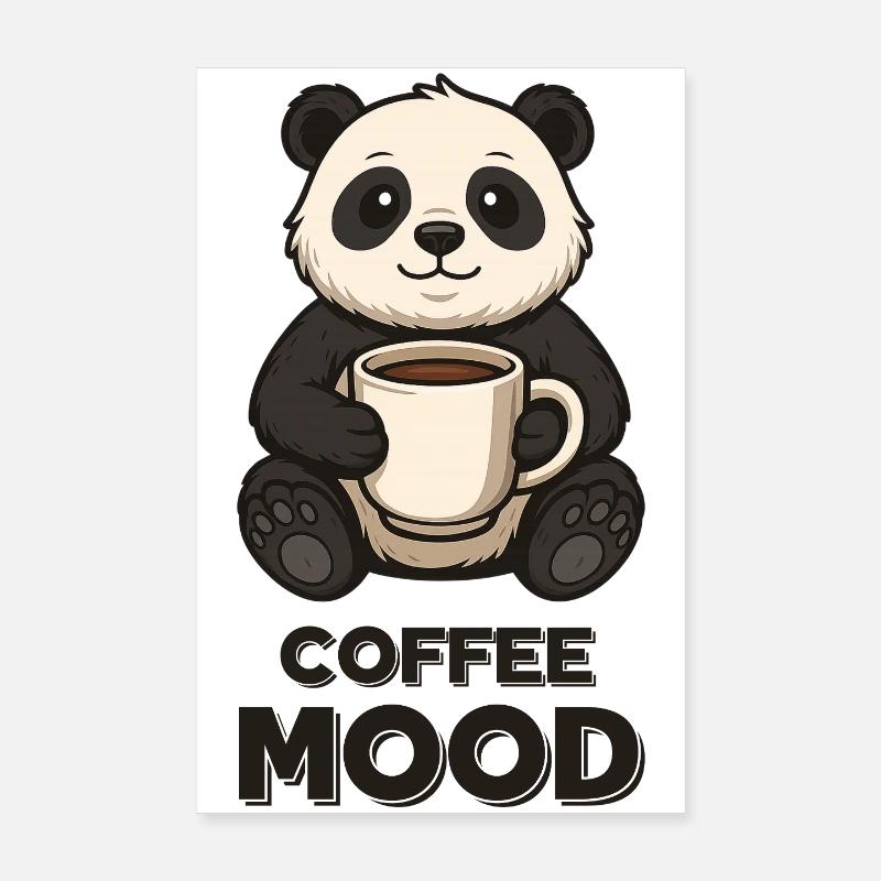 Kaffeepanda Mood Poster 20x30 cm