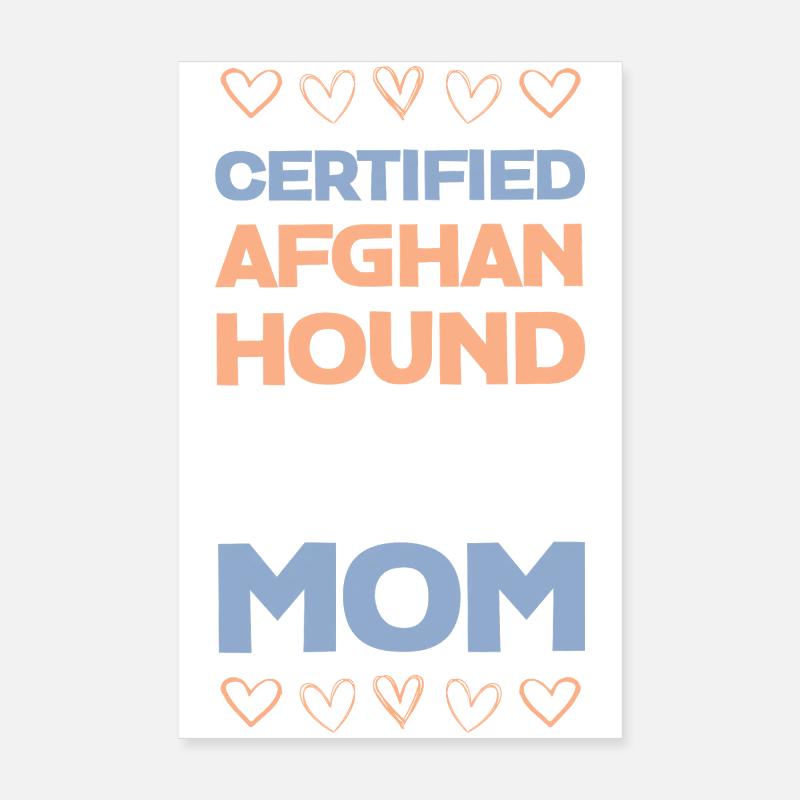 Maman de chien afghan certifiée Poster 20 x 30 cm