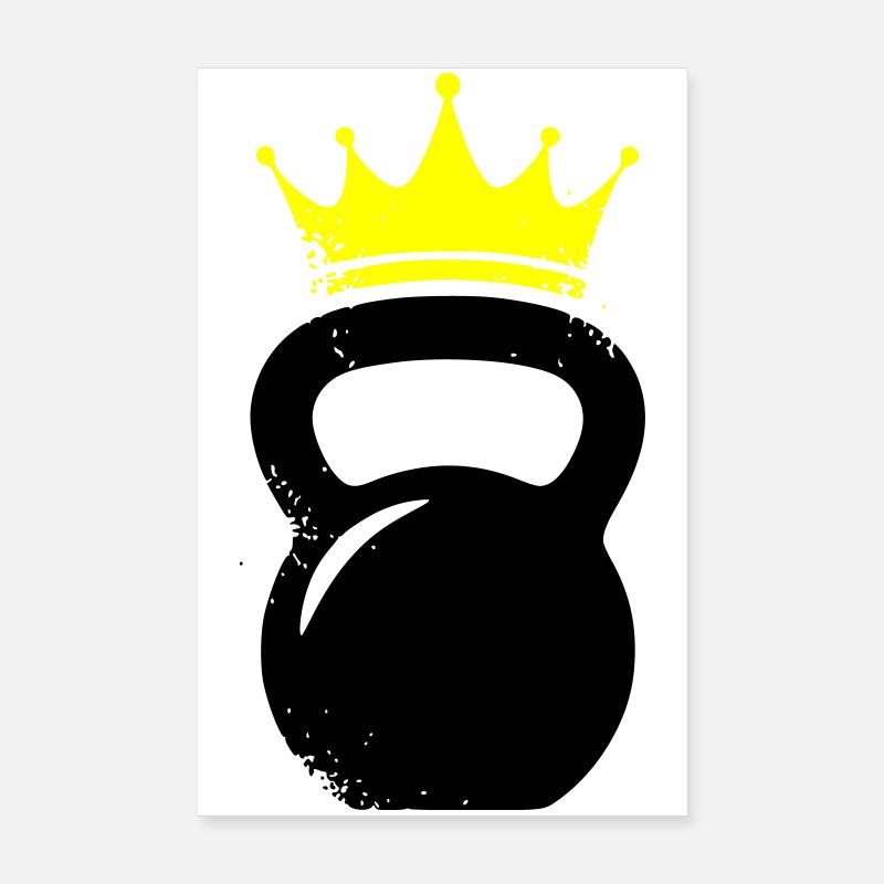 Kettlebell Crown Gym Logo Poster 8" x 12" (20x30 cm)