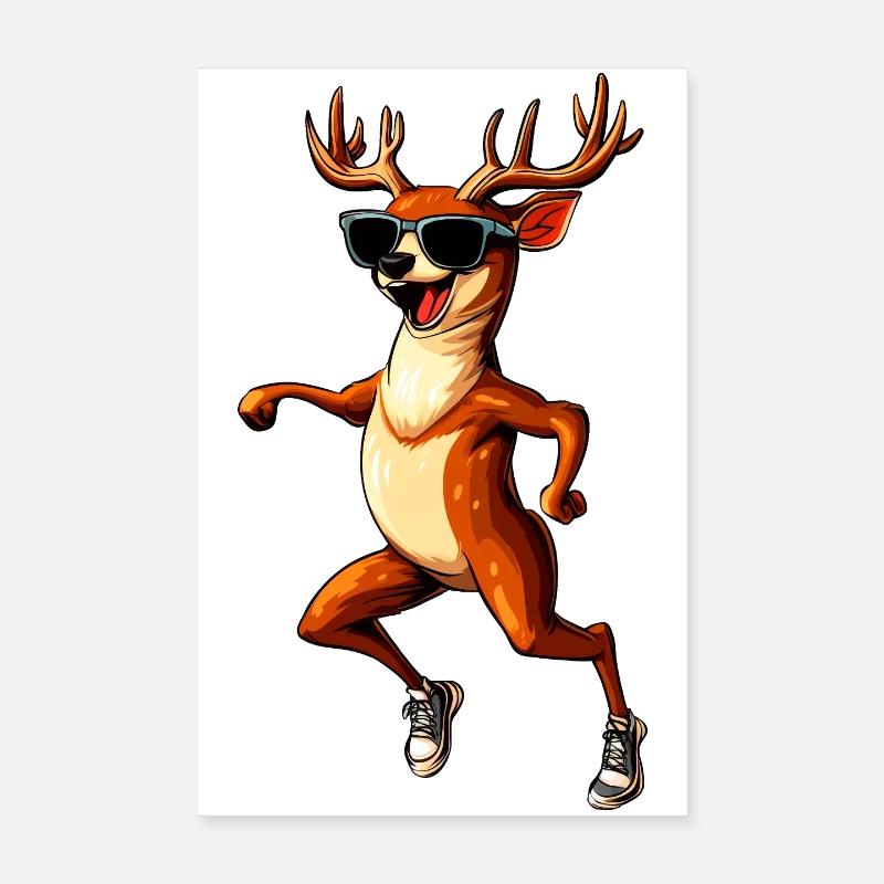 Cerf Rieur Poster 20 x 30 cm