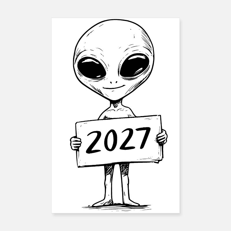 Extraterrestre mignon Poster 20 x 30 cm