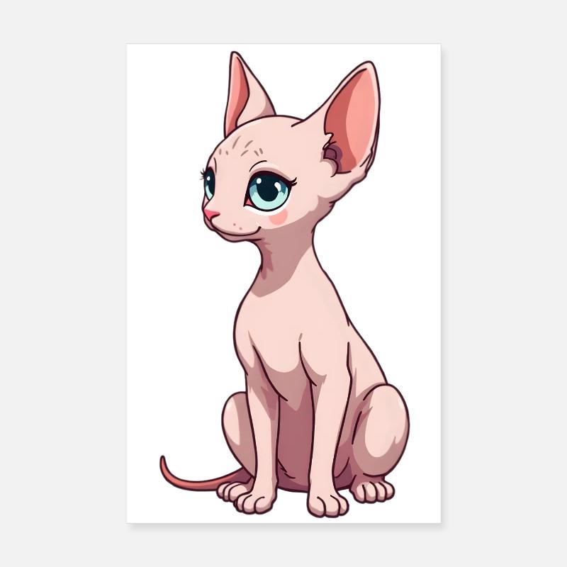 Chat Sphynx Poster 20 x 30 cm