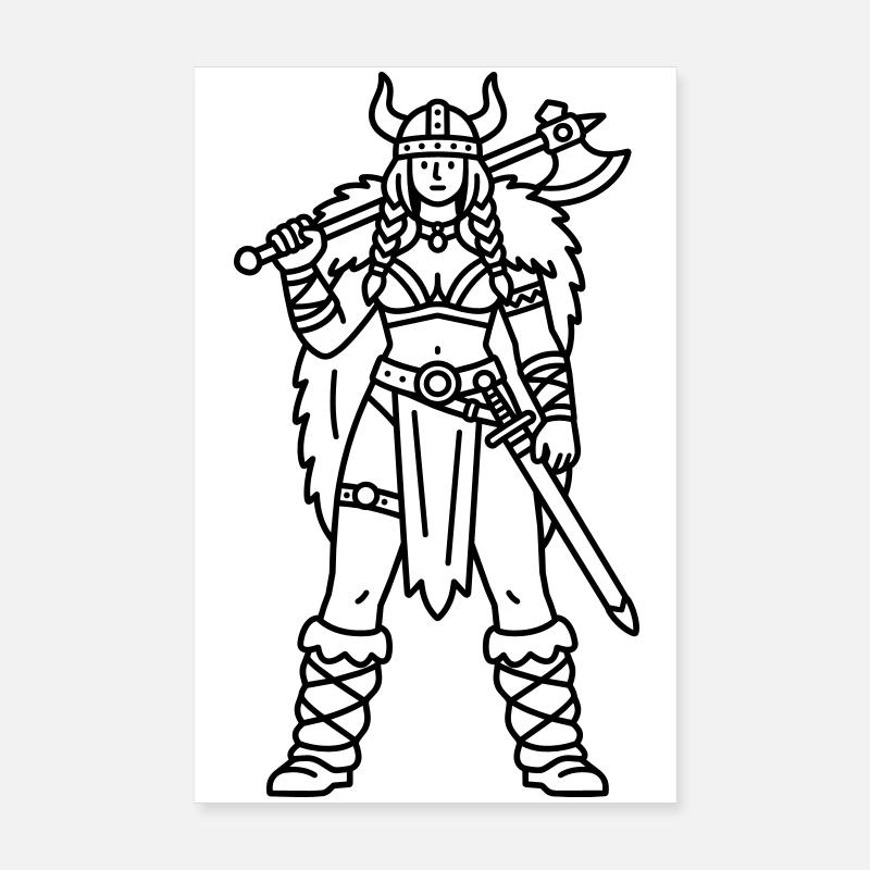 viking wife Poster 8" x 12" (20x30 cm)