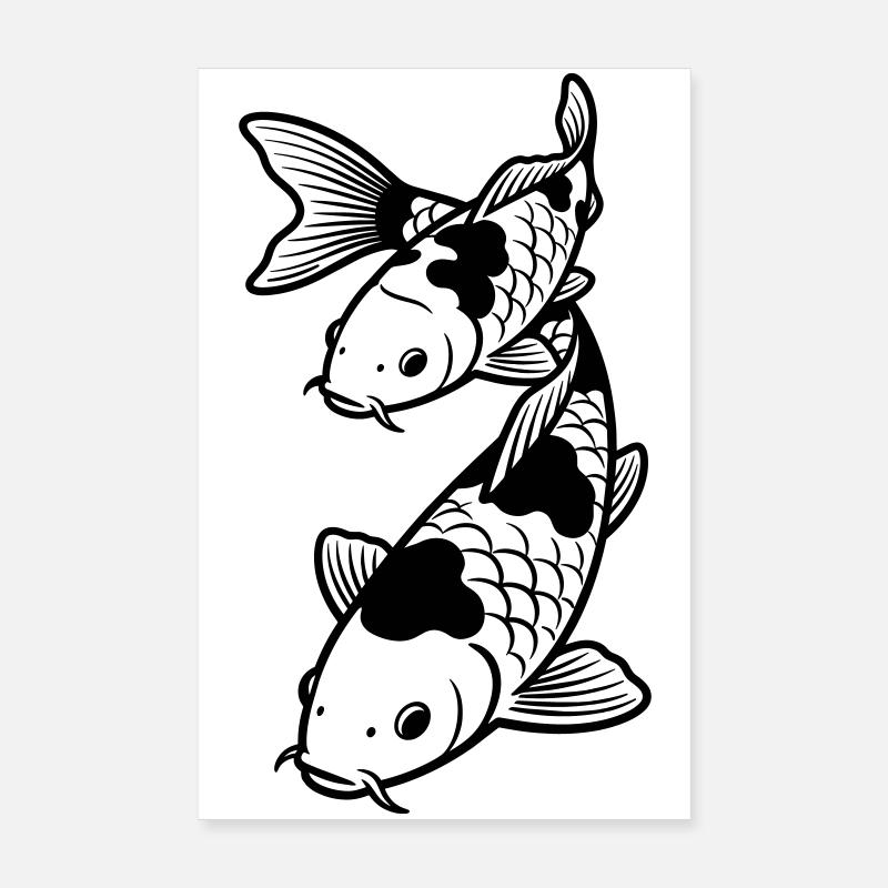 Koi-Karpfen Poster 20x30 cm