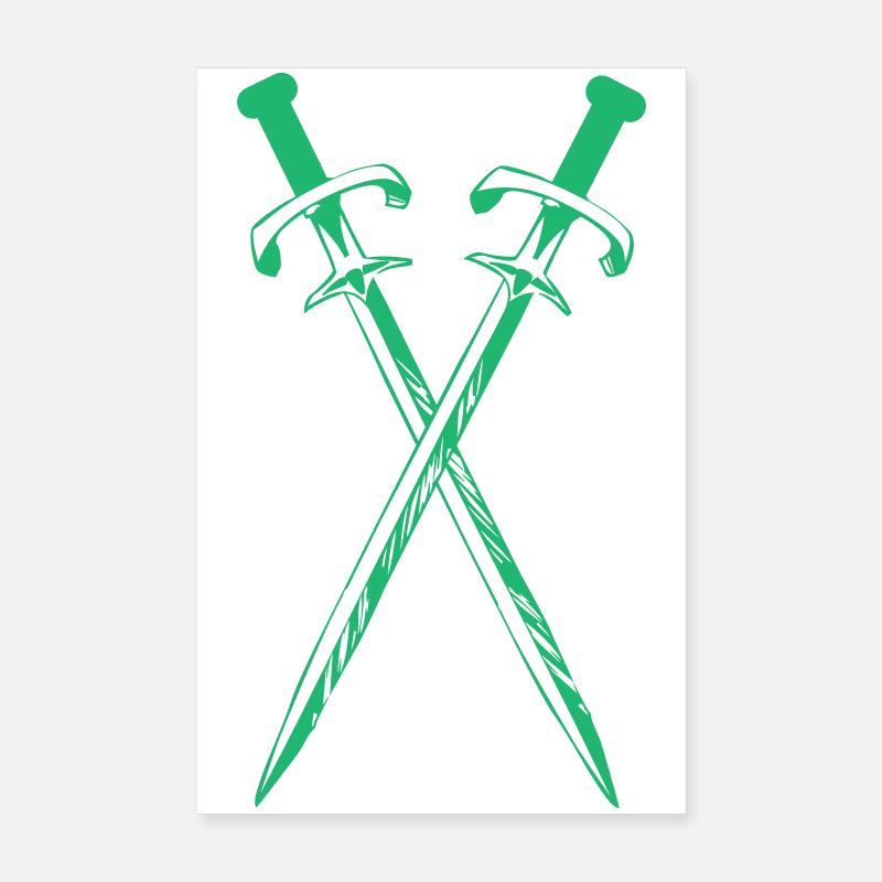Croisement des Épées Verdes Poster 20 x 30 cm